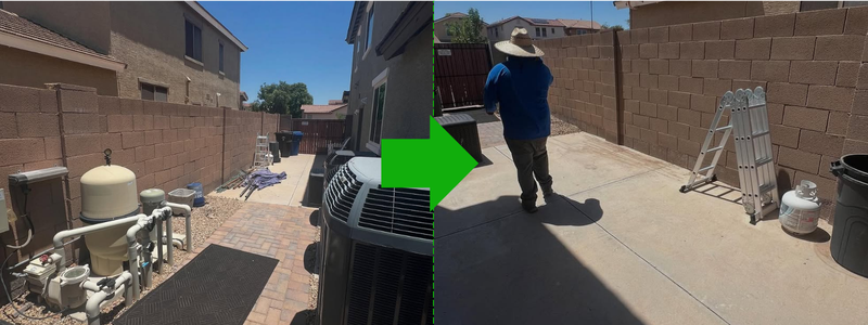 Before and after cleanup 1