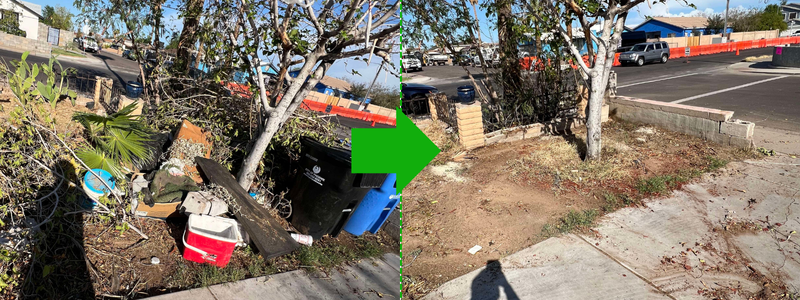 Before and after cleanup 5